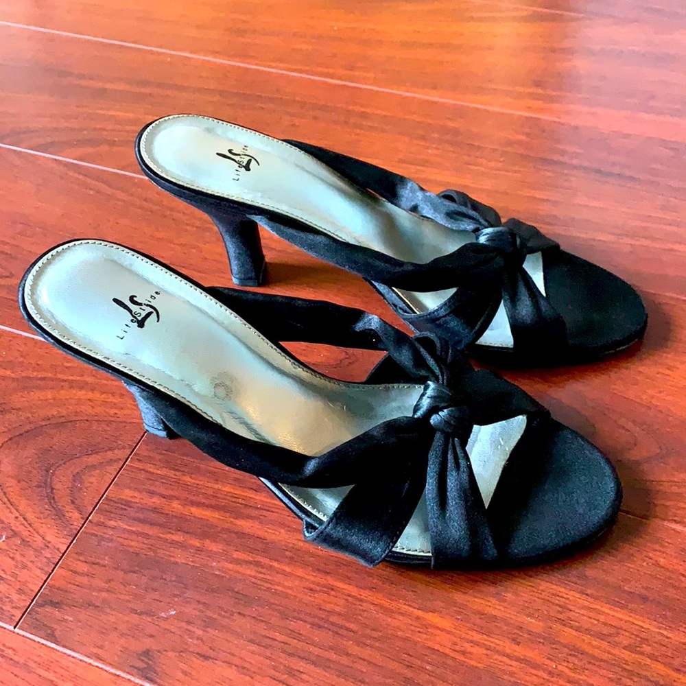 Lifestride knotted satin strap 3” kitten heel size 7.5